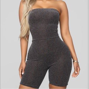 (SOLD❗️) Shine in the dark Fashion Nova Romper